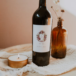 Étiquette Pour Bouteilles De Vin Tomber dans l'amour | Cimetière Mariage des fleurs