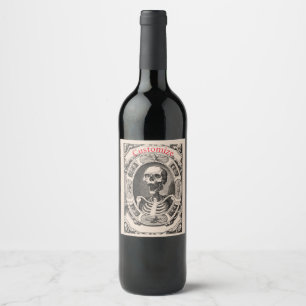 Étiquette Pour Bouteilles De Vin Tonneau humain éffrayant Thunder_Cove