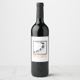Étiquette Pour Bouteilles De Vin Touches de piano