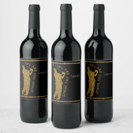 Étiquette Pour Bouteilles De Vin Toujours Swingin' Golfers 80 À 89