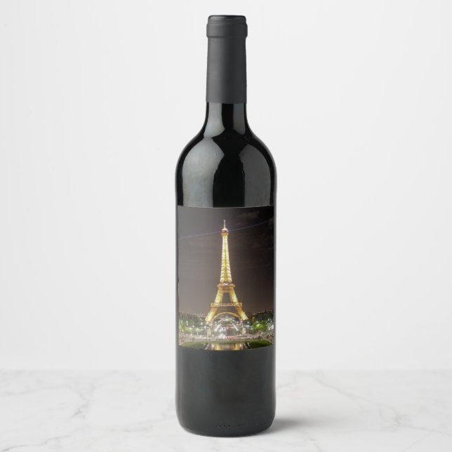Étiquette Pour Bouteilles De Vin Tour Eiffel Paris France (Devant)