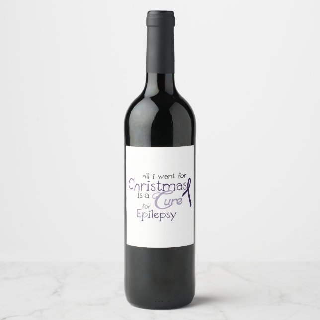 Étiquette Pour Bouteilles De Vin Traitement De L'Épilepsie (Devant)