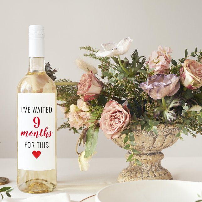 Étiquette Pour Bouteilles De Vin Trendy Red Post Grossesse Drôle Citation (Créateur téléchargé)