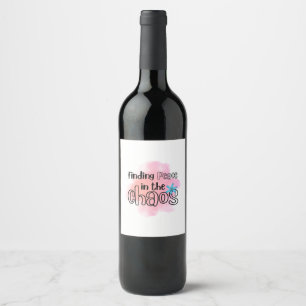 Étiquette Pour Bouteilles De Vin Trouver la paix