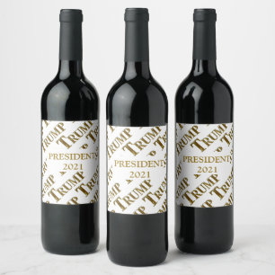 ÉTIQUETTE POUR BOUTEILLES DE VIN TRUMP 2021