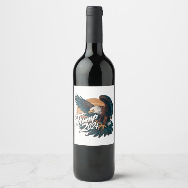 ÉTIQUETTE POUR BOUTEILLES DE VIN TRUMP 2024 (Devant)