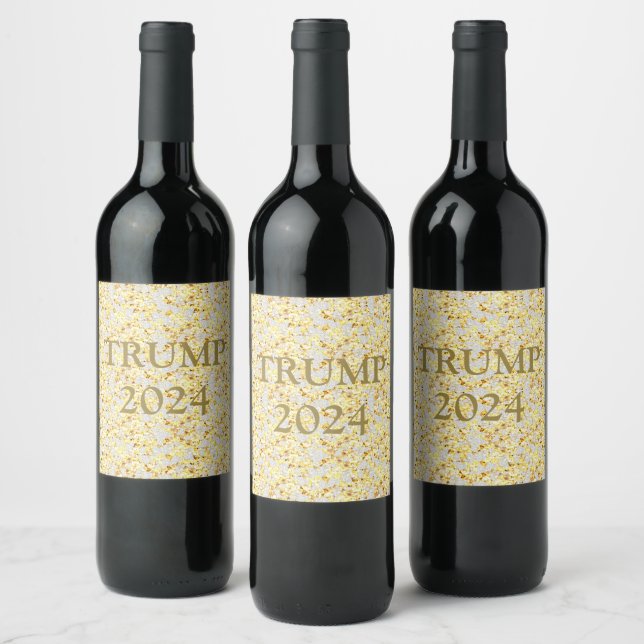 ÉTIQUETTE POUR BOUTEILLES DE VIN TRUMP 2024 (Bouteilles)