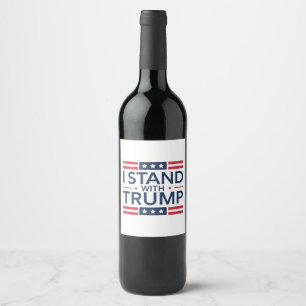 Étiquette Pour Bouteilles De Vin Trump 2024 Je suis avec Trump Soutien au président