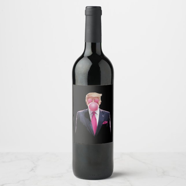 Étiquette Pour Bouteilles De Vin Trump bulle spéculative (Devant)