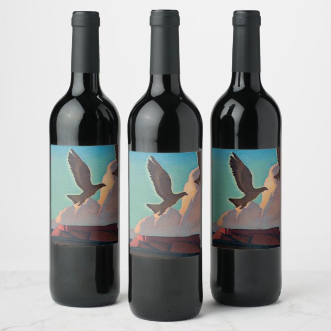 Étiquette Pour Bouteilles De Vin Two Eagles, 1933 par Maynard Dixon (Bouteilles)