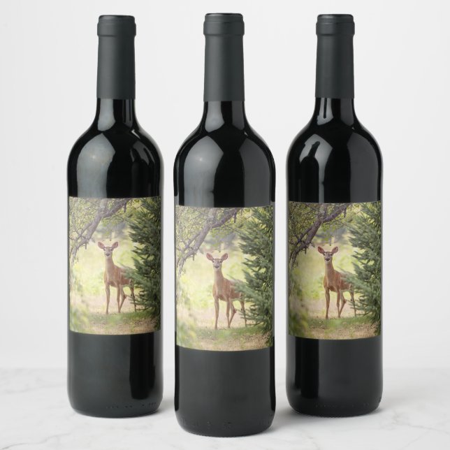 Étiquette Pour Bouteilles De Vin Un cerf solitaire (Bouteilles)