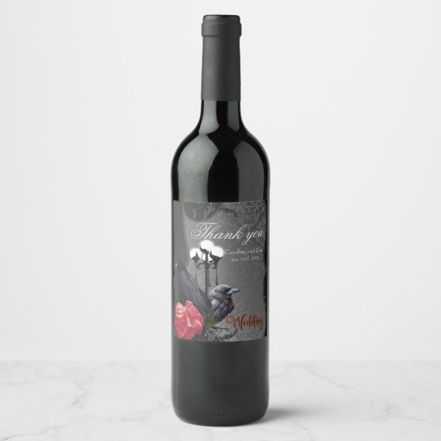 Étiquette Pour Bouteilles De Vin Un mariage unique (Devant)
