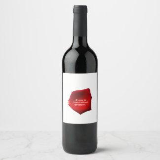 Étiquette Pour Bouteilles De Vin Un Rose
