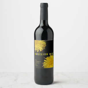 Étiquette Pour Bouteilles De Vin Une coutume de vin de pissenlit brassée par maiso