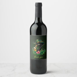 Étiquette Pour Bouteilles De Vin Une touche irlandaise :