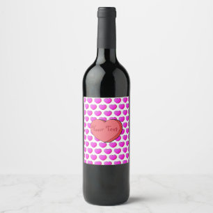 Étiquette Pour Bouteilles De Vin Valentines Dessin Coeur de bonbons