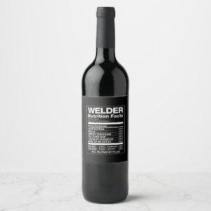 Étiquette Pour Bouteilles De Vin Valeurs nutritionnelles des soudeurs
