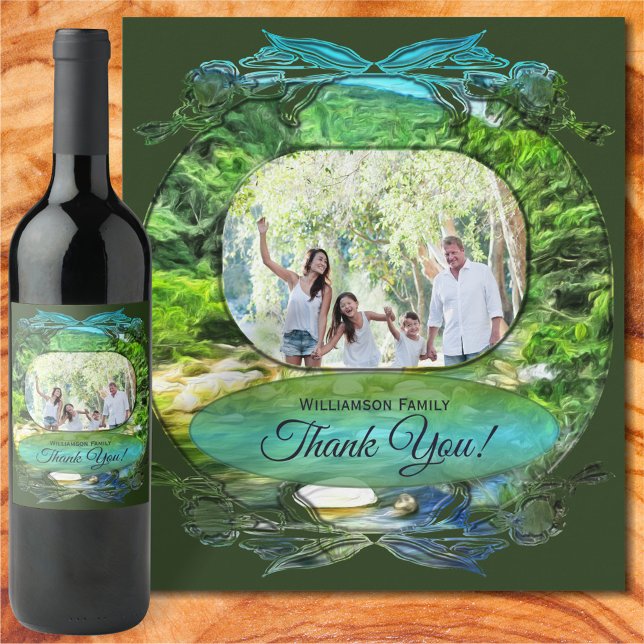 Étiquette Pour Bouteilles De Vin Vallarta Family Merci River South 0366 (Créateur téléchargé)