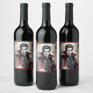 Étiquette Pour Bouteilles De Vin Vampire homme