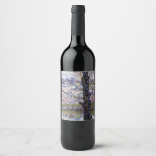 Étiquette Pour Bouteilles De Vin Van Gogh Vue Arles Jardin Fleuri