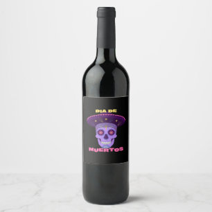 Étiquette Pour Bouteilles De Vin Vector dia de los muertos - jour des morts