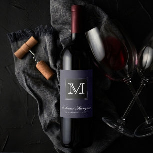 Étiquette Pour Bouteilles De Vin Velvet Indigo Grunge   Deep Midnight Purple Custom