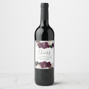 Étiquette Pour Bouteilles De Vin Velvet Magnolia MARIAGE Personnalisé "applaudiss