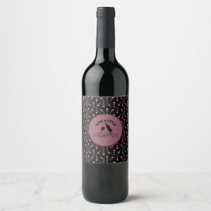 Étiquette Pour Bouteilles De Vin Verre à vin drôle Wine A Little Laugh A Lot
