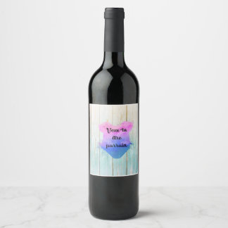 Étiquette Pour Bouteilles De Vin Veux-tu être parrain