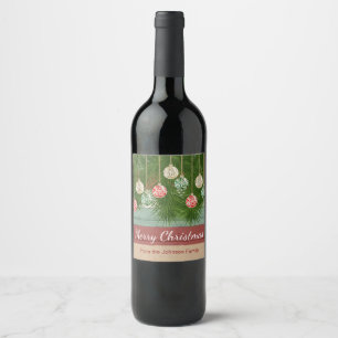Étiquette Pour Bouteilles De Vin Vieille conception de décoration de Noël de mode