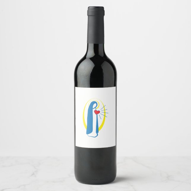 Étiquette Pour Bouteilles De Vin Vierge Marie (Devant)