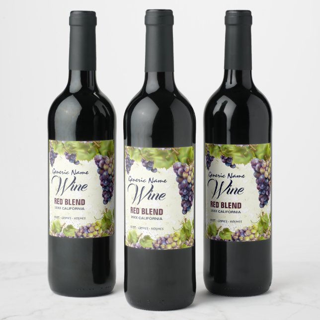 Étiquette Pour Bouteilles De Vin Vignoble méditerranéen (Bouteilles)