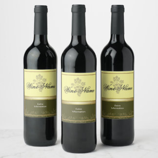 Étiquette Pour Bouteilles De Vin Vin blanc Étiquette aux raisins