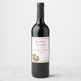 Étiquette Pour Bouteilles De Vin Vin de pastèque sur mesure