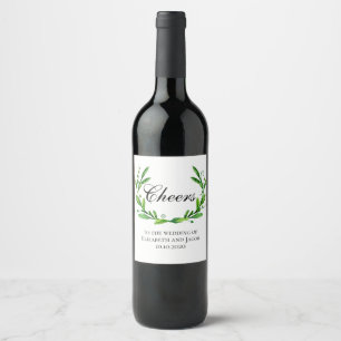 Étiquette Pour Bouteilles De Vin Vin d'été vert. La verdure fait mariage