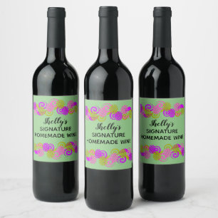 Étiquette Pour Bouteilles De Vin Vin Favori maison personnalisé 