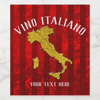 Étiquette Pour Bouteilles De Vin Vin italien Étiquette Votre texte