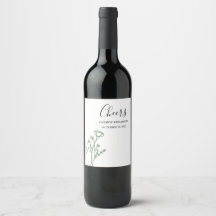 Vin mariage Étiquette Sage