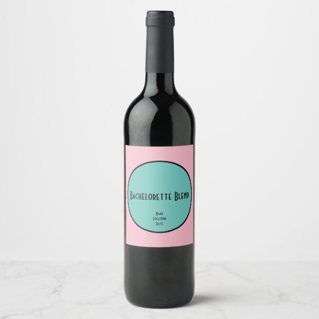 Étiquette Pour Bouteilles De Vin Vin personnalisable Mélange EVJF (Devant)
