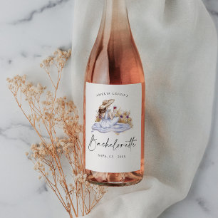 Étiquette Pour Bouteilles De Vin Vin Pique-nique Cottage Bachelorette Week-end