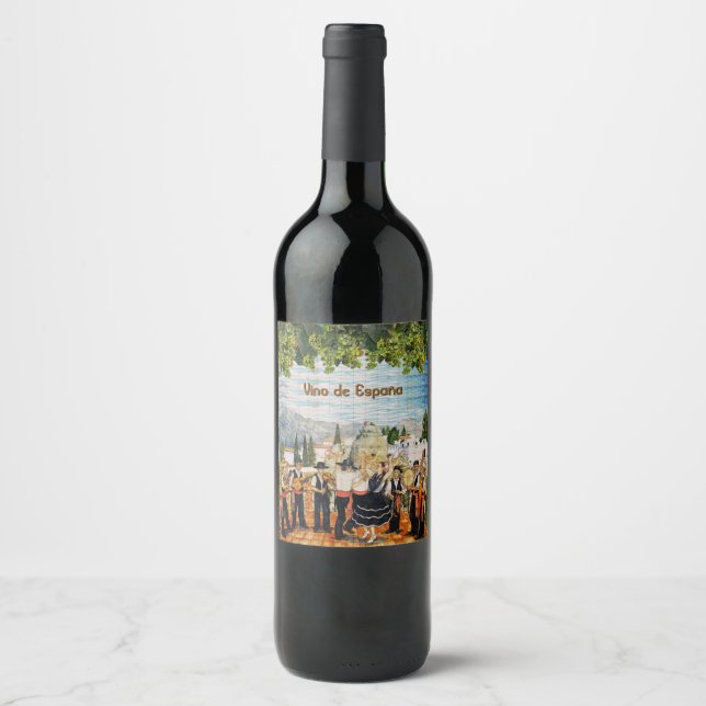 Étiquette Pour Bouteilles De Vin Vino de Espagne (Devant)