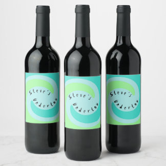 Étiquette Pour Bouteilles De Vin Vins maison personnalisés Vino Undertow