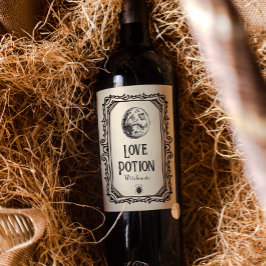 Étiquette Pour Bouteilles De Vin Vintage Halloween Love Potion Boissons Drôle Éffra