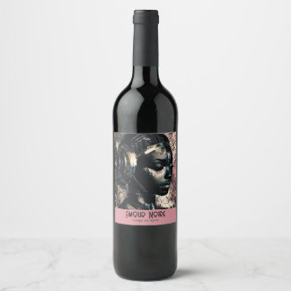 Étiquette Pour Bouteilles De Vin Visage au repos, BHM,