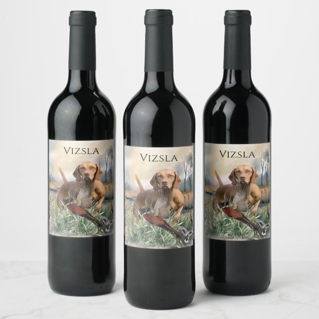 Étiquette Pour Bouteilles De Vin Vizsla, Art (Bouteilles)