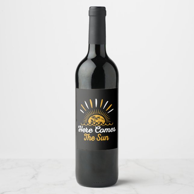 Étiquette Pour Bouteilles De Vin Voici Le Soleil (Devant)