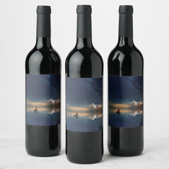 Étiquette Pour Bouteilles De Vin Voile vers les nuages (Bouteilles)