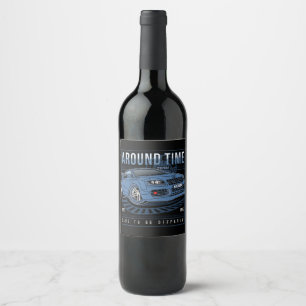 Étiquette Pour Bouteilles De Vin Voiture de course _ Moteur 13