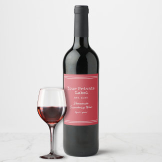 Étiquette Pour Bouteilles De Vin Votre Étiquette Privé Fraise Maison Vin