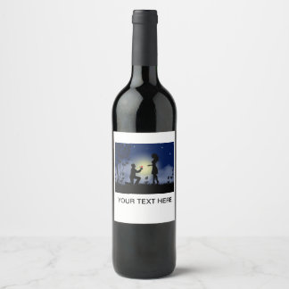 Étiquette Pour Bouteilles De Vin Votre image et la bouteille de vin texte